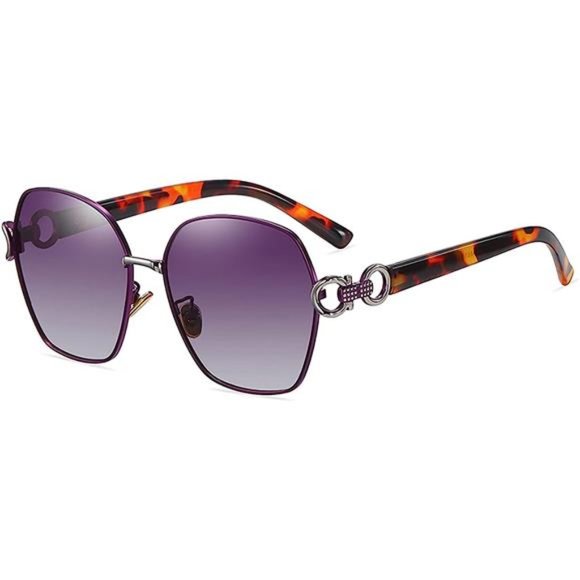 Accessories - Sunglasses Women's Polarized Sunglasses Metal Frame Fashion Purple